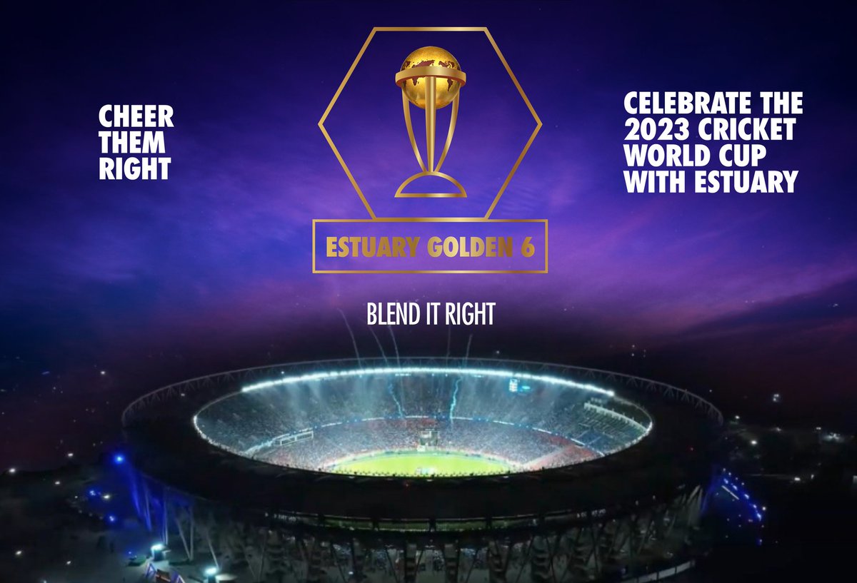 estuaryworld's tweet photo. Cheers to the boundaries, centuries and unforgettable moments on and off the field!

#iccworldcup2023 #cricket #cricketworldcup2023 #menscricketworldcup #Esturian #EstuaryBlendingWater #BlendItRight #BlendItWithEstuary https://t.co/tU19zYAFm8