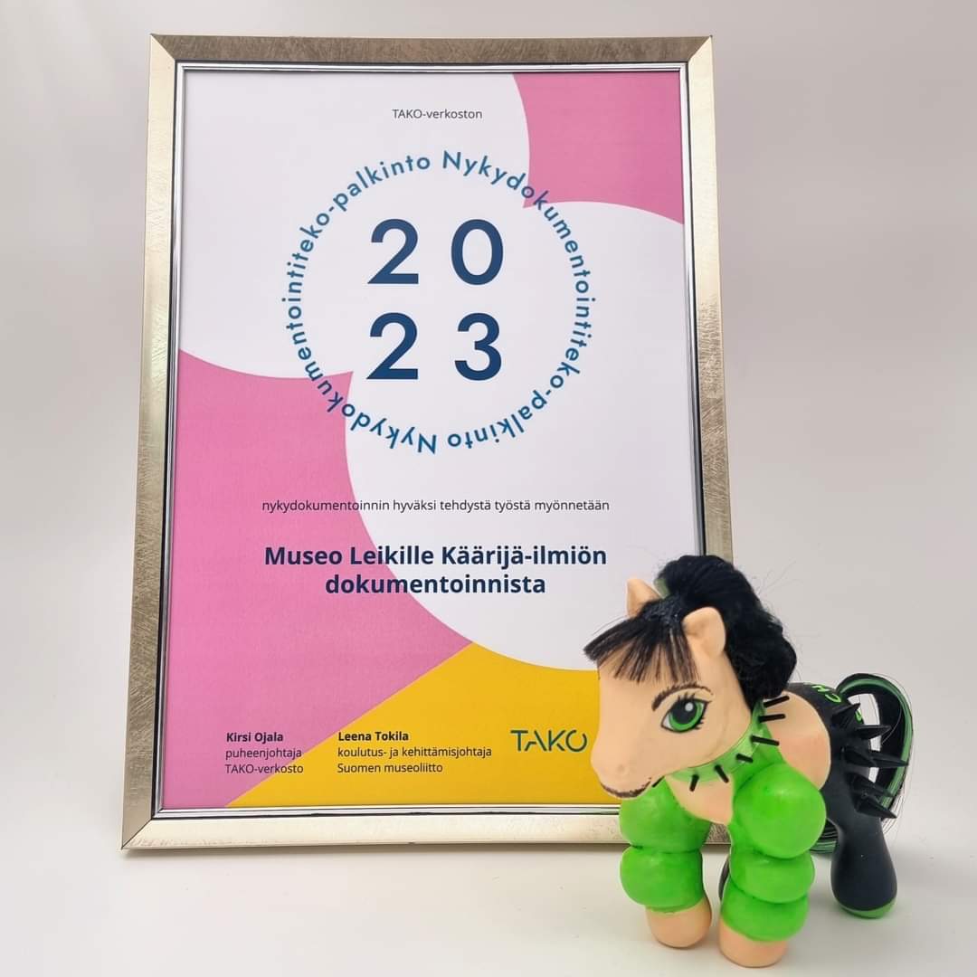 museoleikki's tweet photo. Museo Leikki voitti @takoverkosto jakaman museoiden nykydokumentointiteko-palkinnon 2023 Käärijä-keruullaan💚🙏 Hankkeessa dokumentoitiin fanikulttuuria- ja taidetta sekä fanituksen kokemuksia ja muistoja Käärijään liittyen. Suurkiitos! @museoliitto @KulttuuriEspoo https://t.co/SqZgjWWiCV