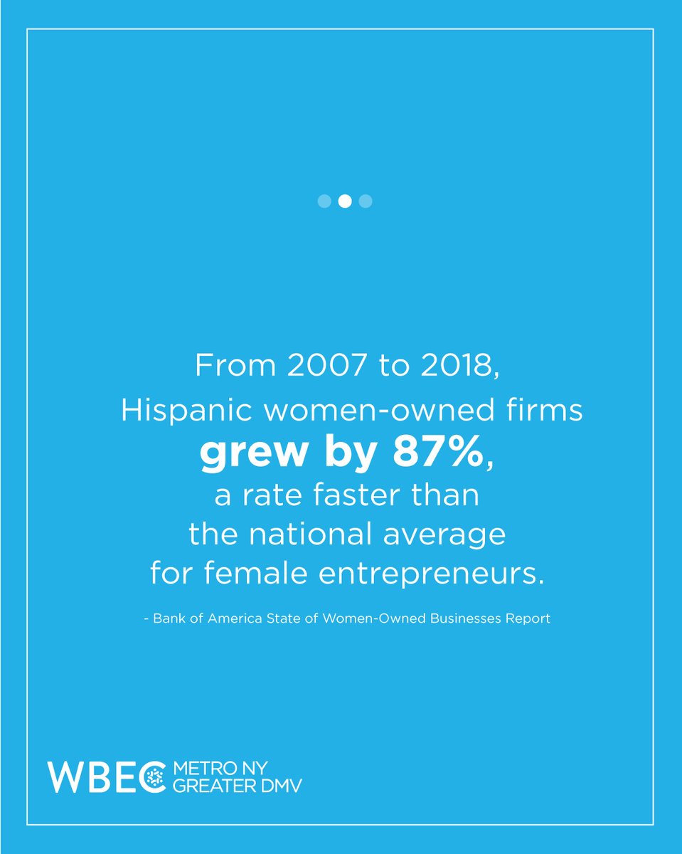 In both New York and the DMV, where the Hispanic population continues to expand, so too does Hispanic women’s entrepreneurship.

That’s why during #HispanicHeritageMonth and every month, we support #Hispanic women-owned businesses through programming and outreach ✨ #LatinaOwned