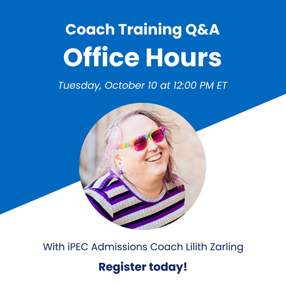 You have questions about coach training . . . we have answers! 🤩

Join us LIVE as Admissions Coach Lilith Zarling answers your questions about coaching, iPEC’s Coach Training Program, and everything in between. 

Register here: bit.ly/3LMWRRL