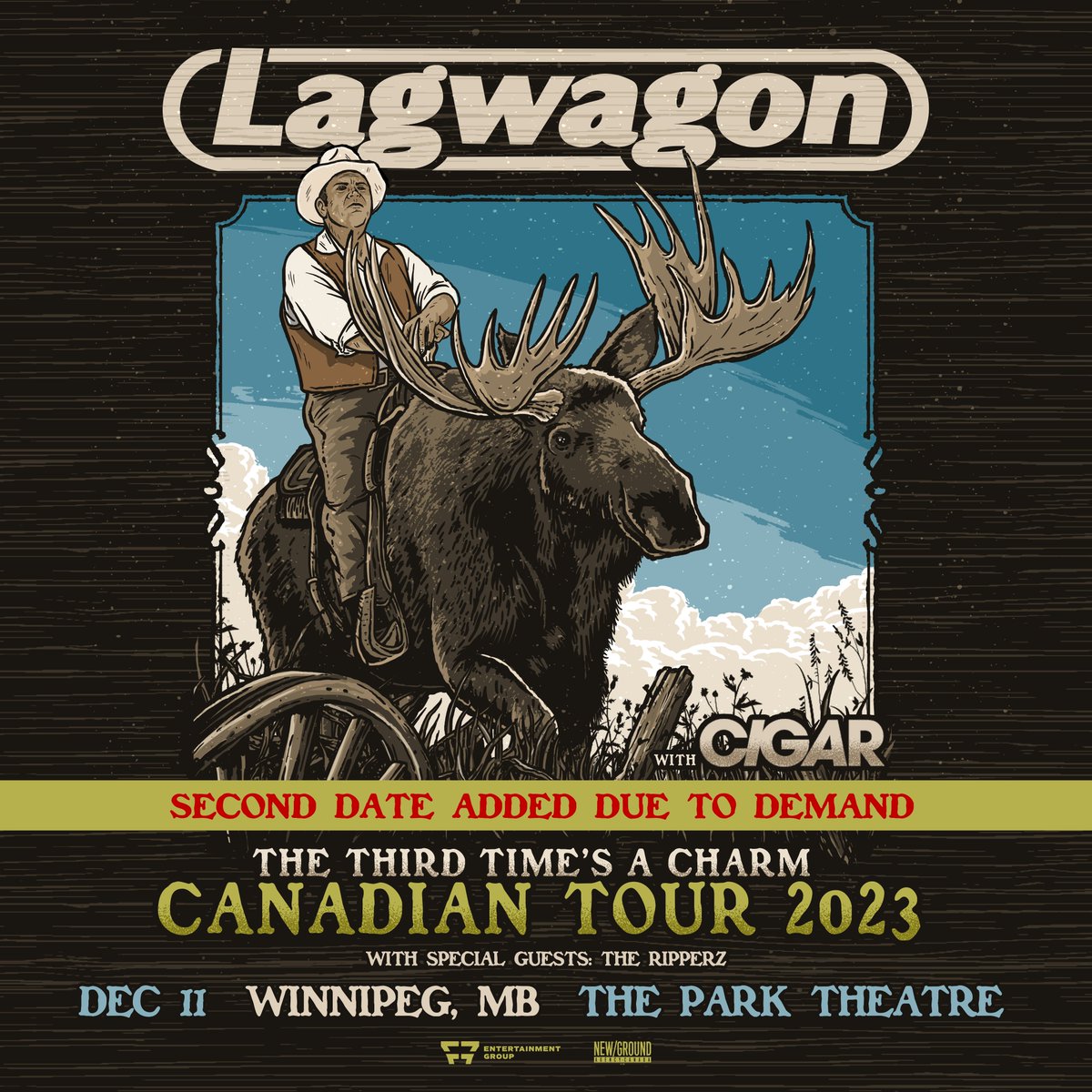 🤘 @lagwagon's #Winnipeg shows at @myparktheatre are now ALL AGES events! Night 1: SOLD OUT Night 2: Tickets still available at tickets.f7entertainment.com/lagwagon-thepa…