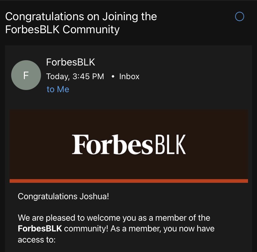 🌟Thrilled to announce that I've been admitted into the ForbesBLK community! 

Looking forward to the incredible insights and collaborations this community will bring!

#ForbesBLK #Entrepreneurship #Innovation #Moosbu #SmallBusinessCommunity #Networking #GlobalEntrepreneurs