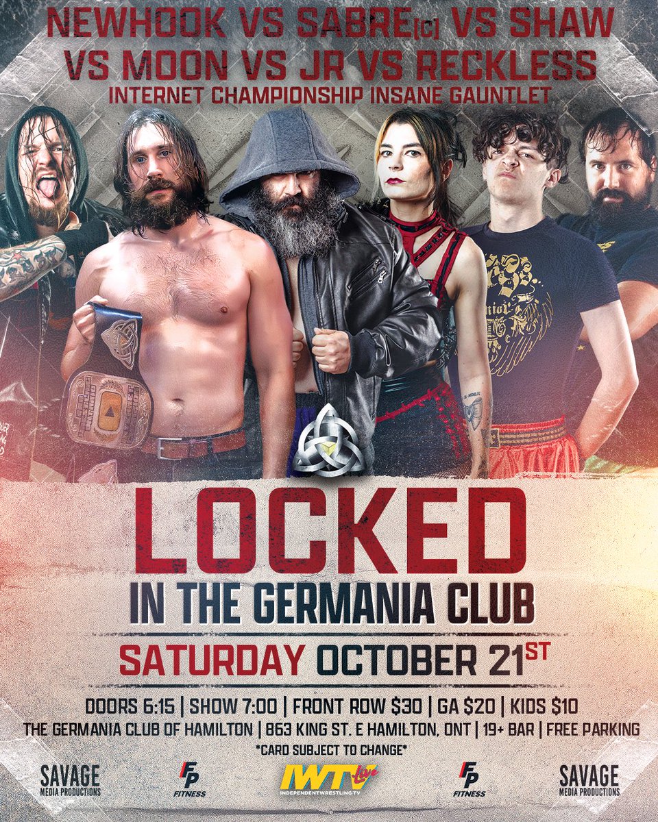 ProWrestlingOnt's tweet photo. 🌐#ANNOUNCEMENT🌐

#JustinNewhook is the final entrant to be announced for #TheInsaneGauntlet for @ShaneSabre's #InternetChampionship!

6 Combatants, 1 Shot At Glory Who will come out on top? Secure a ticket to find out!

Tickets On Sale NOW
https://t.co/eViA4EP3gX https://t.co/2LuoBMrVIo