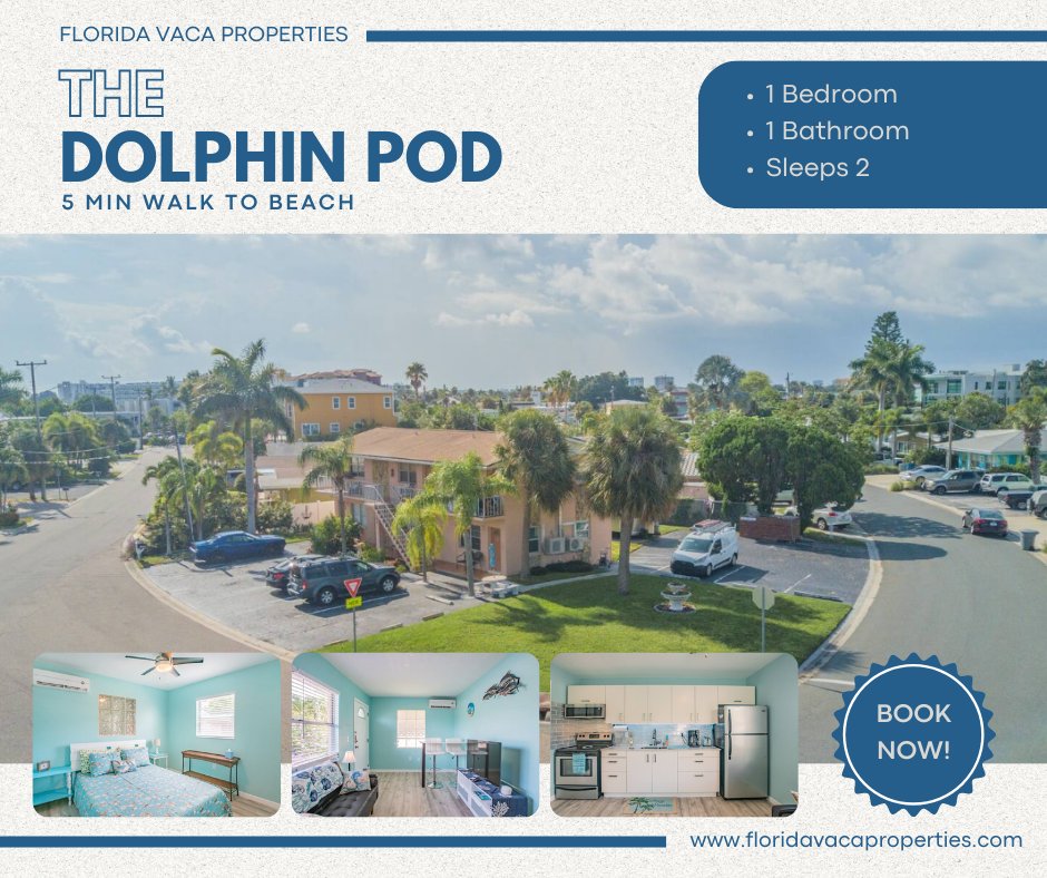 Welcome to our enchanting Dolphin-themed apartment, where charm and coziness collide! 🌊✨ 
🐬 Dolphin Pod: bit.ly/40KuXLE

floridavacaproperties.com

#floridavacation #beachgetaway #treasureislandflorida #floridavacaproperties #directbooking #booknow