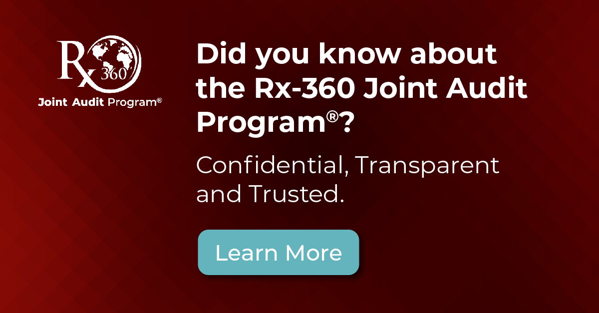 Whether you’re a manufacturer or a supplier, you have the ability, through Rx-360, to sole sponsor an audit. Providing an outlet for you to reach your specific auditing goals is what makes Rx-360 your quality partner. 

Join the movement today! Visit: rx-360.org/audit-program-…