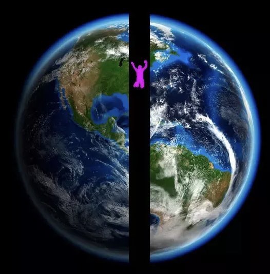 Knowledge_Nugg's tweet image. If you drilled a tunnel straight through the Earth and jumped in, it would take you exactly 42 minutes and 12 seconds to get to the other side.
#funfact