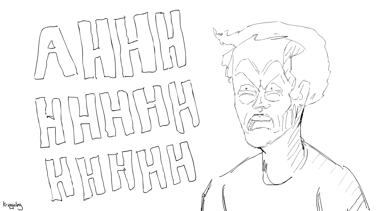 Kriegalieg's tweet photo. Do the healthy thing, when you have a problem, scream at it. Scream at it until it turns into a low vibrational being, and then you become a low vibrational being, and then you make love

#art #digitalart #doodles #sketches #webcomic #society #schizo #screaming https://t.co/e59ZrOWhCe