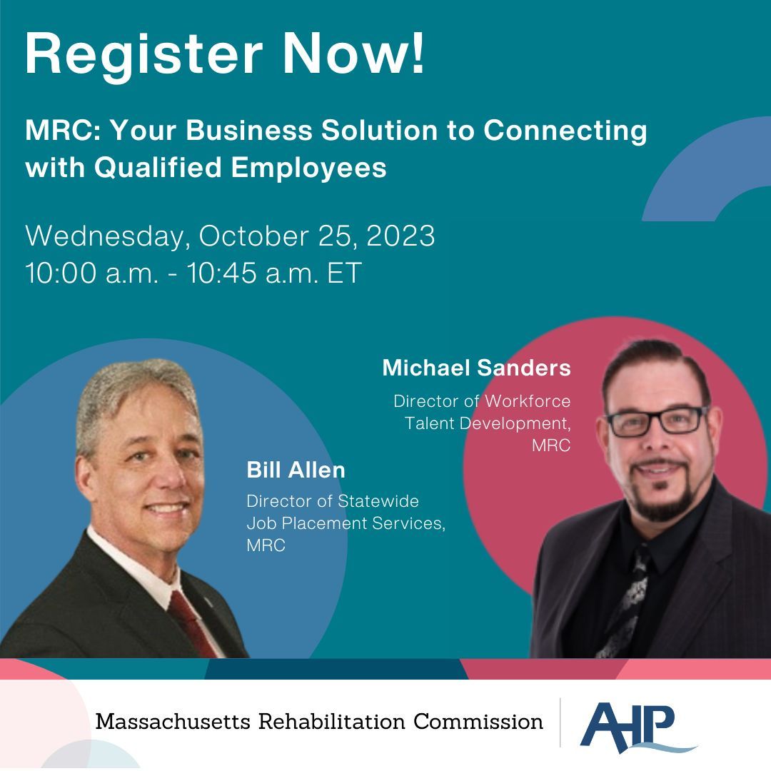 Hear how Bill Allen and Michael Sanders of MRC are empowering people with disabilities to live life on their own terms. MA employers—register now! bit.ly/3ZHAqTU #HirewithMRC