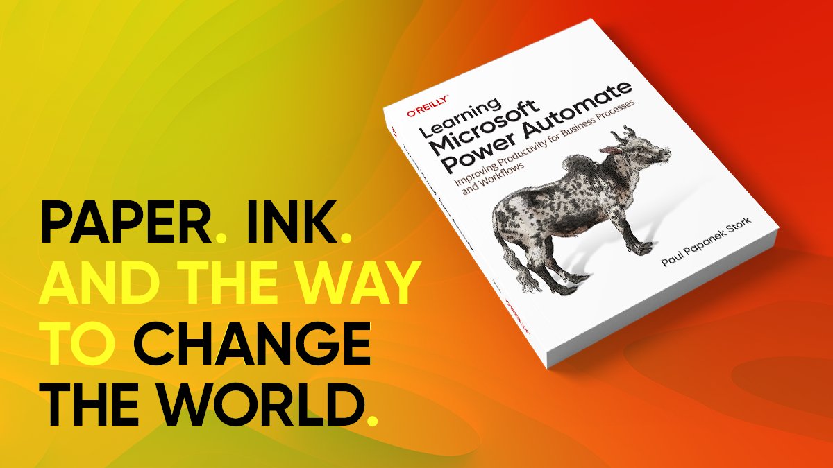 Get our newest book, Learning Microsoft Power Automate -- @PStork provides a concise yet comprehensive overview of the foundational skills required to understand and work with Power Automate. oreil.ly/5m-0r