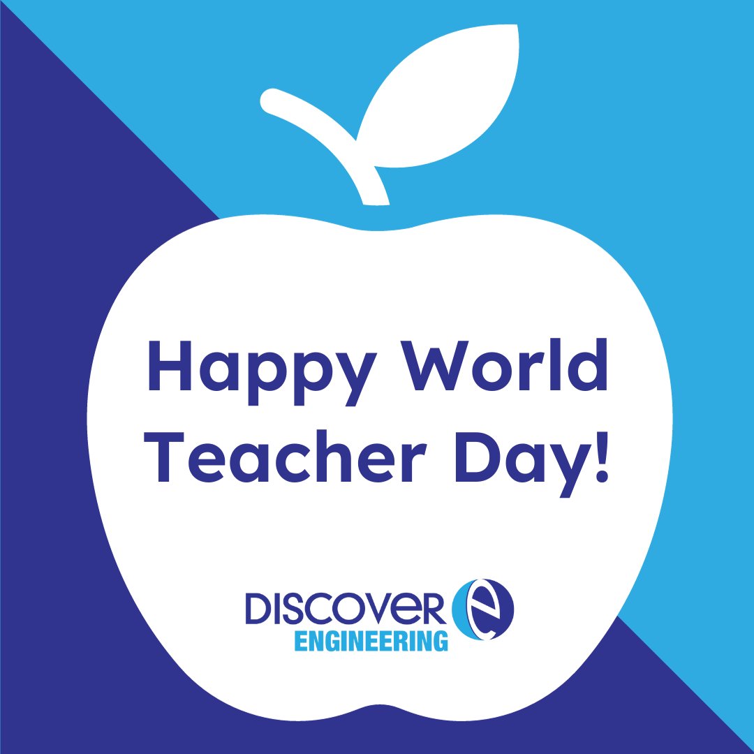 Happy #WorldTeacherDay! DiscoverE appreciates everything you do for your students, and today we hope you get every ounce of celebration you deserve!