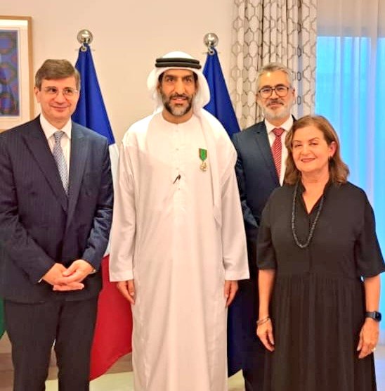 FranceEmirats's tweet photo. Congratulations to Dr Essam Al Hashmi, Director of studies @adafsa_gov who was awarded the 🇫🇷“Order of Agricultural Merit“🎖️
A tribute to his expertise &amp; contribution to enhancing 🇫🇷-🇦🇪 ties.
Our countries have a mutual interest in promoting #foodsecurity &amp; sustainable solutions https://t.co/c8PGKmyxhT