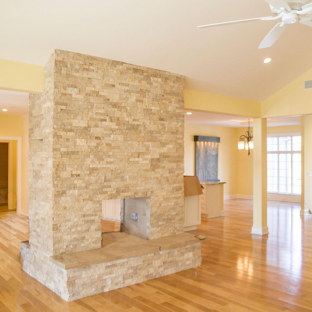 Think we're only about countertops? Think again.

The inside of this free-standing fireplace is granite that can stand the heat 🔥

Visit premiergranite.com/contact-us to grab a free consult! 💻

📸 h/t <a href="/MasterPlanHomes/">Master Plan Builders</a>