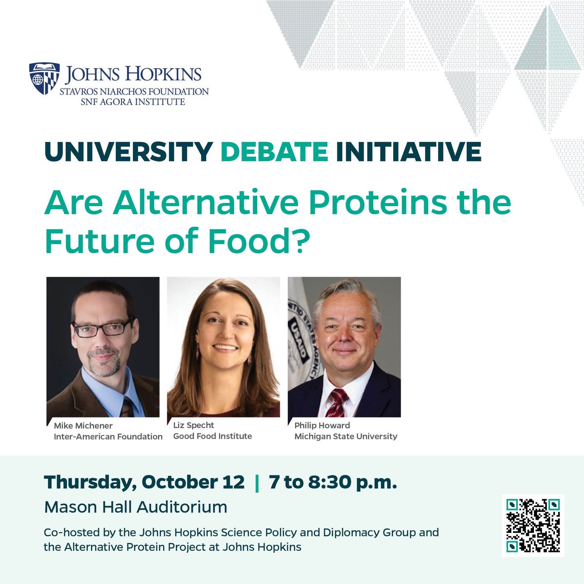 🌱 Is the future of food rooted in alternative proteins? 

Join us on Oct 12th for a flavorful debate. Experts will dish out insights on food systems, sustainability, and the potential of lab-grown eats. 🍽️ Let’s feed our curiosity together! #FutureOfFood