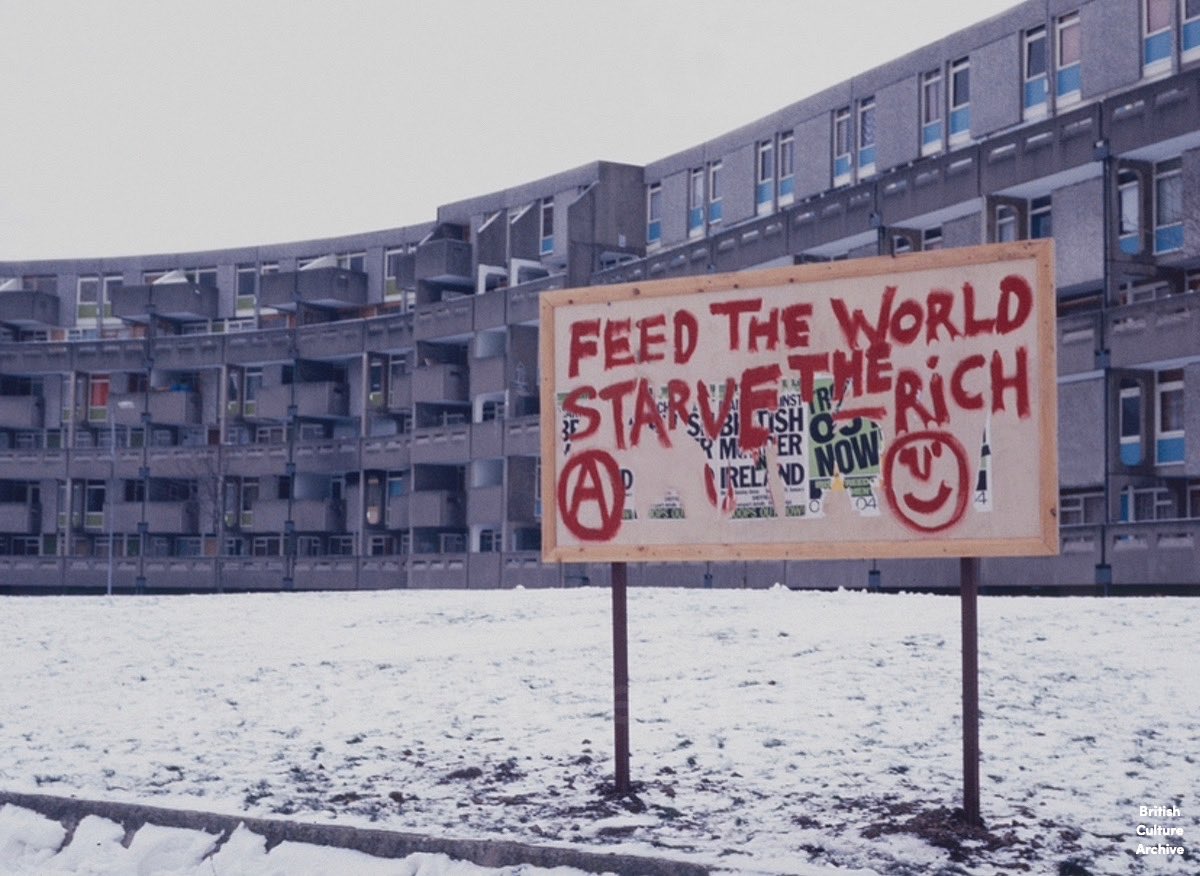 Feed The World, Starve The Rich. Hulme, Manchester, 1986. Photo © Beezer Photos, all rights reserved.