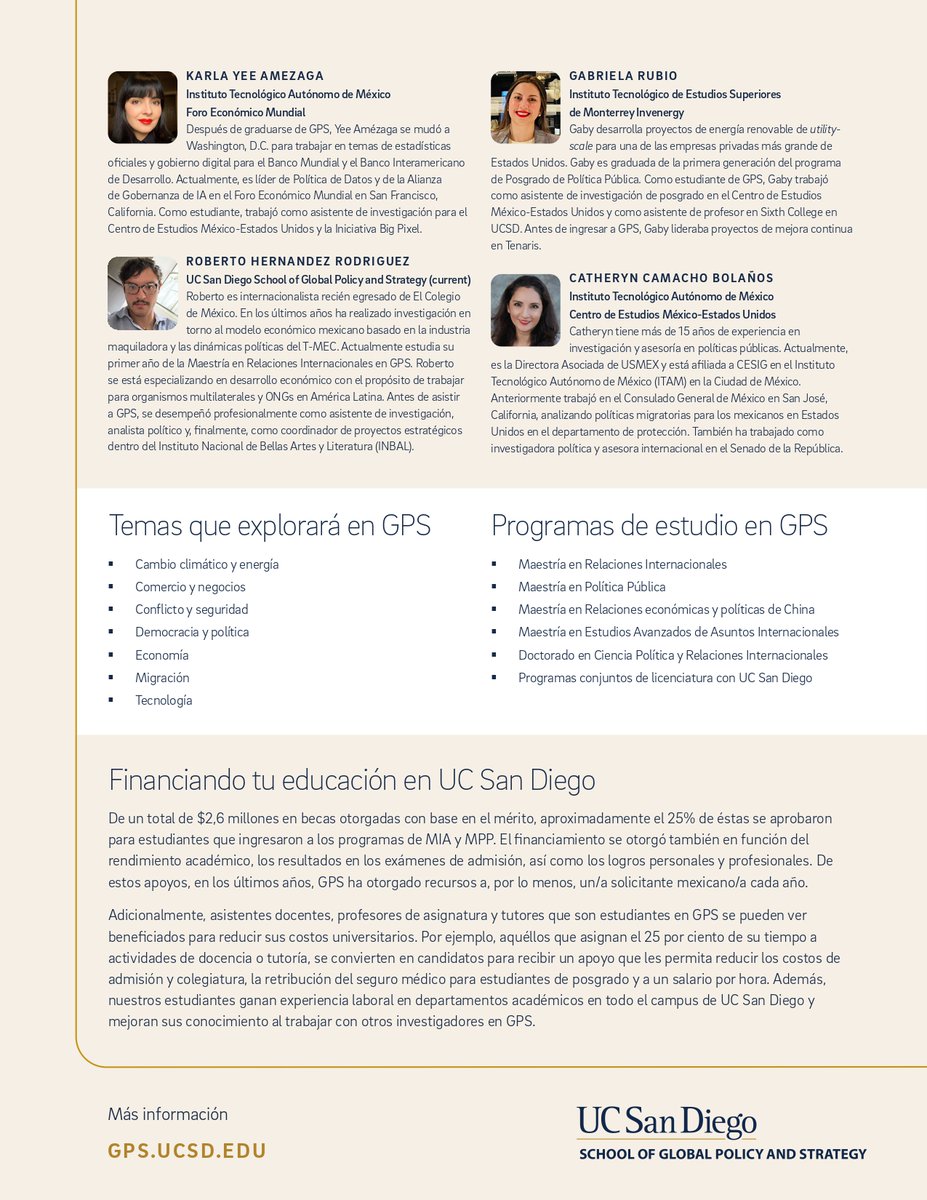 Sesión informativa sobre los programas de UC San Diego para alumnos de licenciatura y posgrado.El día jueves 12 de octubre a las 14:30 hrs. ciudad de México.
