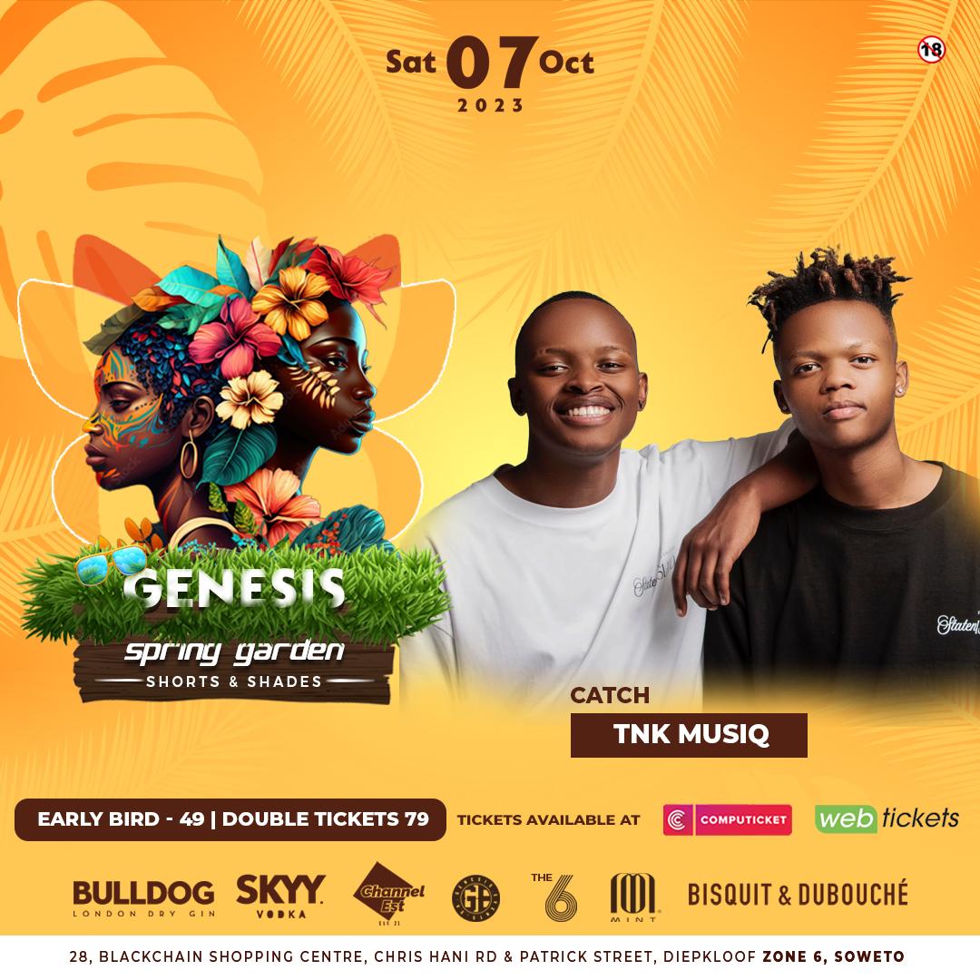 PORSCHE_BTM_RSA's tweet image. Saturday it's on its #GenesisSpringGarden @GenesisEventsSA bringing us @DBNGOGO @TNKMusiQ and many more aziweee keee @Zone6Venue