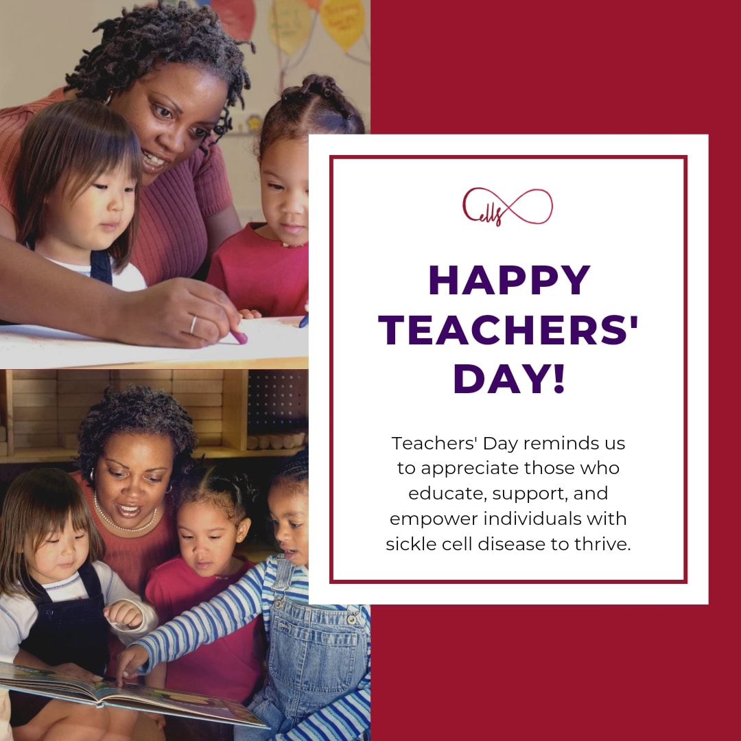 Thank you to all educators who light the way for sickle cell warriors! Which teacher would you like to shout out? Tag them below! 👇🏾

#sicklecell #cellsofageneration #teachersday #happyteachersday #sicklecellteachers  #SickleCellTrait