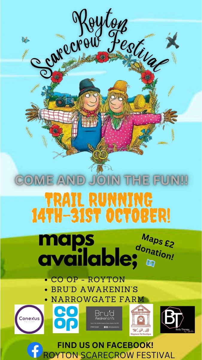 Exciting times <a href="/Ramsden85/">Darren Ramsden</a> @sunshineoldham &amp; our Scarecrow will be spreading the word about our new fantastic <a href="/coopuk/">Co-op</a> Members prices too!  Come see us at #Royton Co-op Fri 13th Oct for “Membership Live” 12-2pm &amp; have a sneak peek at the 1st scarecrow on the trail! 🩵 #ItsWhatWeDo