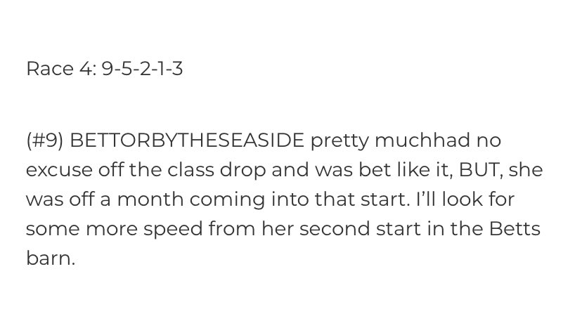 BETTORBYTHESEASIDE just misses tying her lifetime mark in her second start in the <a href="/BettsStable/">Scott Betts Training Stable</a>. Post 9 = no problem in the 4th.

Ice cold early pick-4! Let’s keep it going 💪 #HarnessRacing