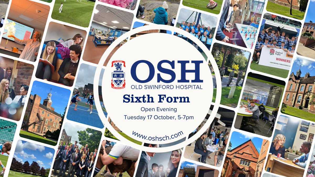 Old Swinford Hospital (@osh_sch) on Twitter photo Old Swinford Hospital <a href="/OSH6th/">OSH 6th Form</a> offers Day & Boarding places for Year 12 2024 entry with 30+ A level subjects & enrichment activities in a unique campus-based environment, leading to excellent career destinations. Find out more at our #OpenEvening oshsch.applicaa.com/events/16 #alevel Old Swinford Hospital <a href="/OSH6th/">OSH 6th Form</a> offers Day & Boarding places for Year 12 2024 entry with 30+ A level subjects & enrichment activities in a unique campus-based environment, leading to excellent career destinations. Find out more at our #OpenEvening oshsch.applicaa.com/events/16 #alevel