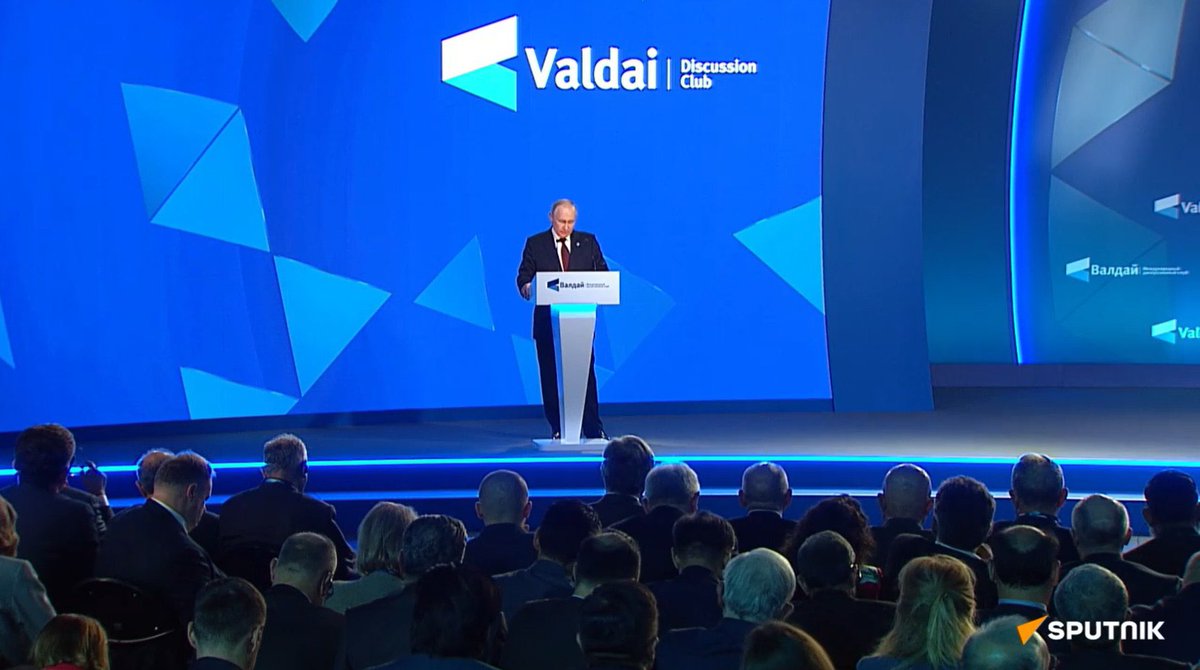 Kanthan2030's tweet image. Top quotes from #VladimirPutin at the Valdai Club meeting earlier today:

“BRICS doesn&apos;t need a single currency, yet. Instead, it needs to establish a settlement system in national currencies.”

“NATO is, first and foremost, a tool of U.S. foreign policy.&quot;

“We will expand our…