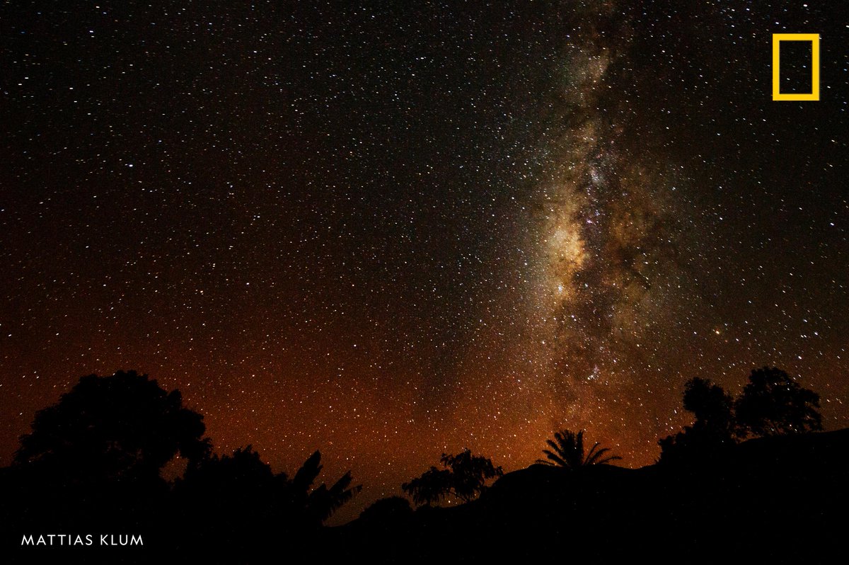 Happy #WorldSpaceWeek! Enjoy this image from our archives of the Milky Way above Bamessing, Cameroon