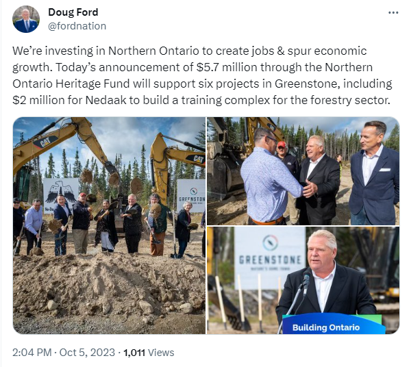 TDotResident's tweet image. #ONpoli #GravyPlane 

And - just like I said, Ford does a photo op near Thunder Bay so that he can call the whole trip &quot;official government business&quot; and charge it all to taxpayers.