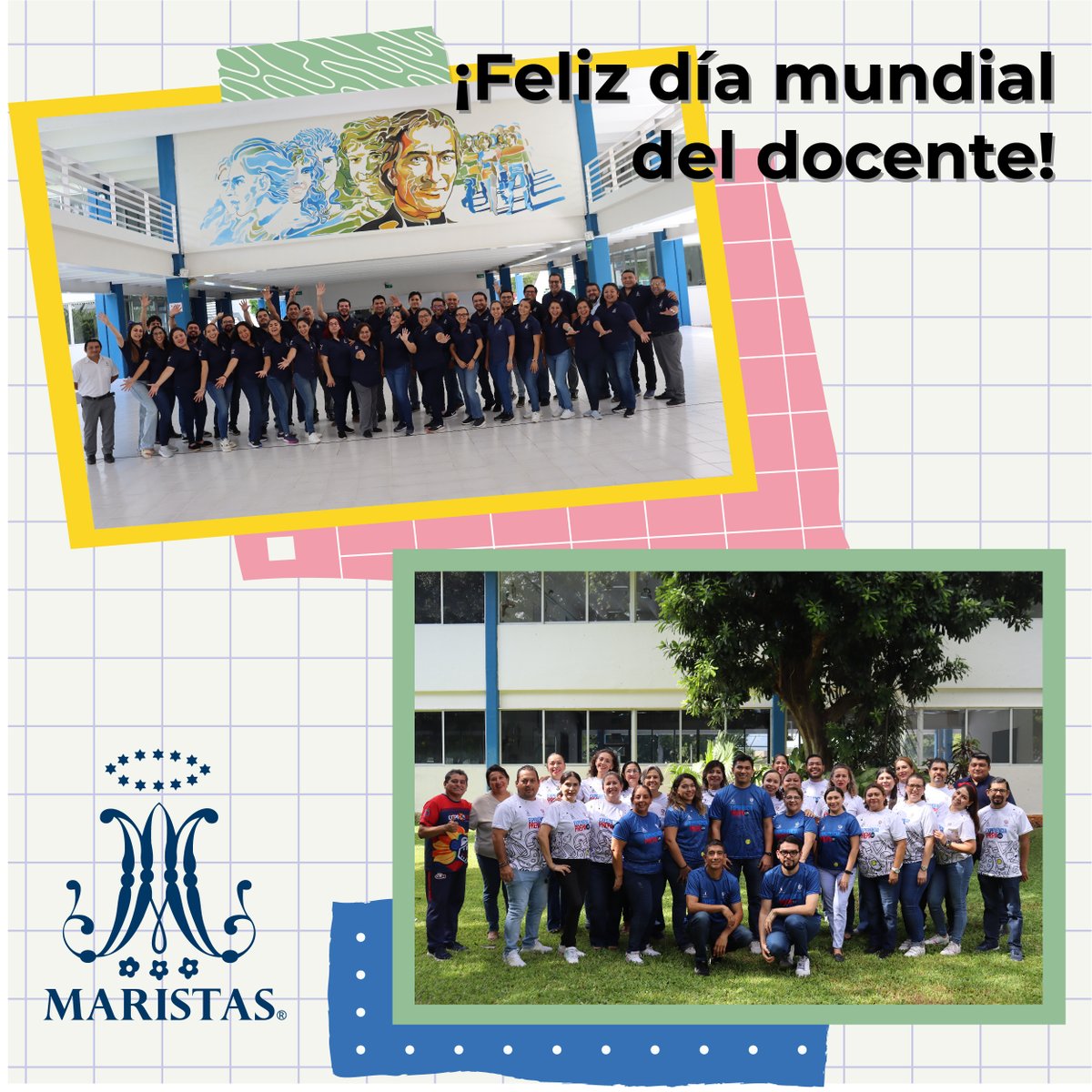 Más que pieza clave, son el corazón que bombea sin parar, para día y noche iluminar el camino de jóvenes por todo el mundo. ¡Feliz día mundial del docente!
#SomosMARISTAS #GenerandoVida