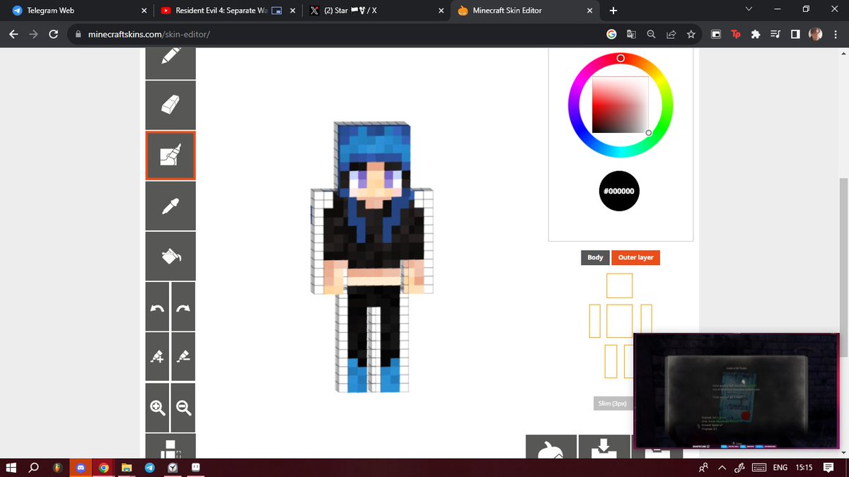 lexibyss's tweet photo. Em nenhum momento em toda minha vida eu imaginei que um dia estaria fazendo uma custom skin de minecraft,mas aqui estou. #Minecraft #minecraftskin #custom #skindex https://t.co/F8ONoEZF38