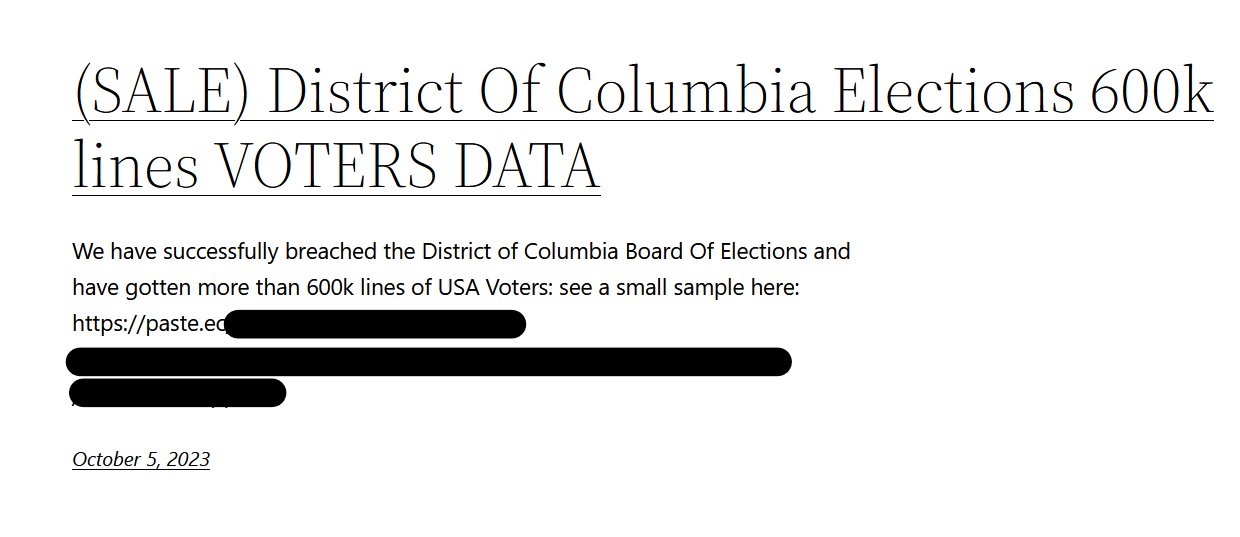 DCBOE cyberattack