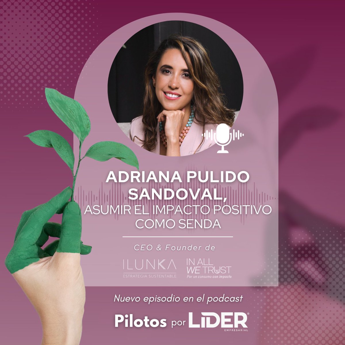 Las experiencias y desafíos han hecho de Adriana Pulido <a href="/inspireAPS/">AdrianaPS (@inspireaps)</a>, una emprendedora comprometida por la #sostenibilidad y el impacto positivo. 🌎✅

🎙️Esucha la entrevista a la directora de Ilunka en el #podcast Pilotos por <a href="/rlempresarial/">Líder Empresarial</a>  

▶️open.spotify.com/episode/07zlEk…