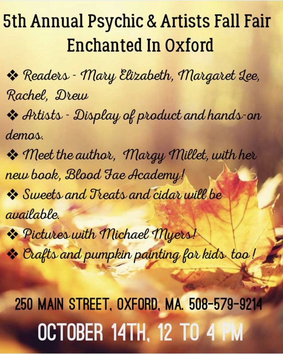 Hi everybody!  I’m very exciting to be back participating in the Enchanted Loft Fall Fair October 14th.  See you there!