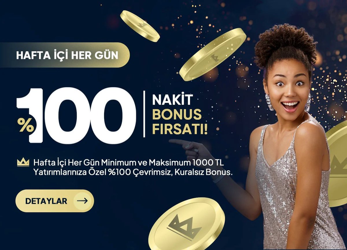 👑 #KRALBET'TEN %100 YATIRIM BONUSU ARTIK HAFTA İÇİ HERGÜN SİZLERLE 

🔻 1000₺ YATIRIMLARINIZA ÇEVRİMSİZ  ve KOŞULSUZ % 100 BONUS ALMANIN TAM ZAMANI

🎁  KRALLAR GİBİ KAZANMAK İSTİYORSAN HEMEN OYNA KAZANDIKÇA PARANI KATLA 
#kralbetgiriş #kralbetgiris