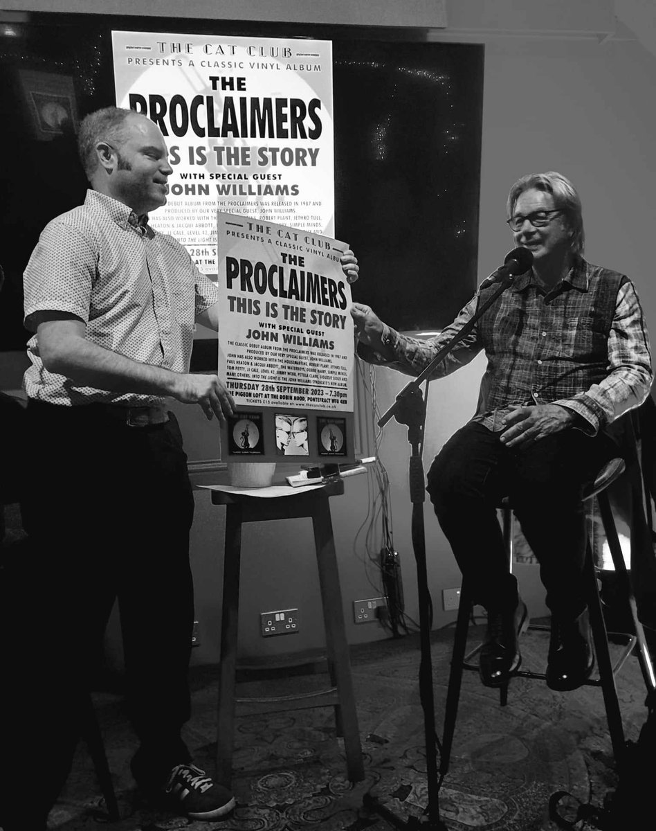 John had a great time returning to The Cat Club last week to chat about @theproclaimers debut album which he produced. Thank you to everyone who attended and everyone at The CAT Club for a great evening.

Huge appreciation to Liz Wheeldon for the pictures