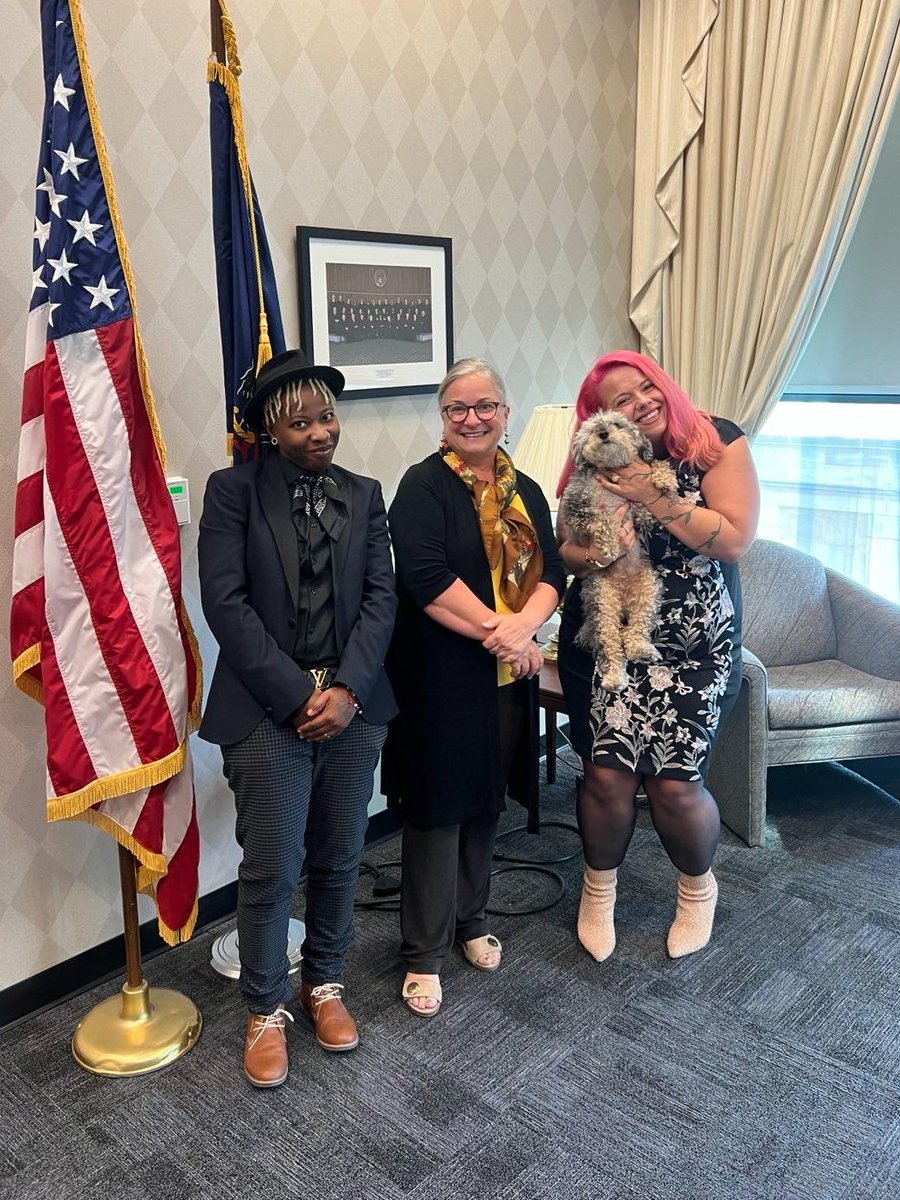 RepSusanWild's tweet photo. It was a pleasure to welcome Rosa from Easton and J from Allentown, artists and members of the Recording Academy, to my office today to discuss important issues impacting the music creator community. I am always blown away by the incredible talent of people across #PA07! https://t.co/EpH3URFVFR