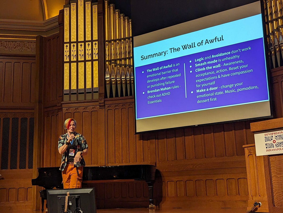 McDwayne's tweet image. Trip Longworth - The Wall of Awful: tactics for summiting your most mountainous molehills

#devopsdaysindy #devopsdays 
#IgniteTalks