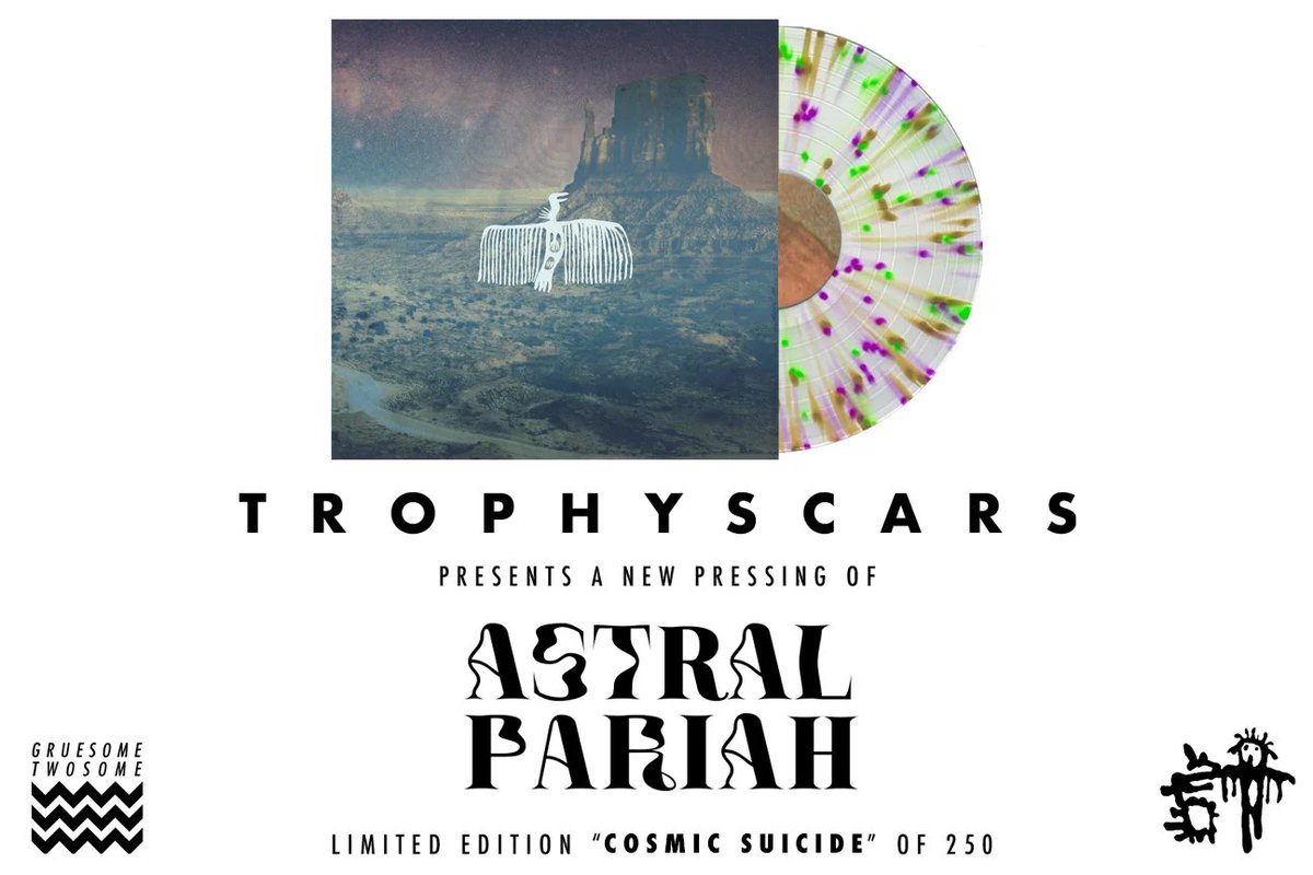 HeaJonathan's tweet photo. Limited Edition “Cosmic Suicide” pressing of ASTRAL PARIAH. available at https://t.co/YOKTqzj0rH 
#trophyscars #astralpariah #posthardcore #postpunk #altcountry #altrock #progrock #trophyscarsband https://t.co/faEDxby3FQ