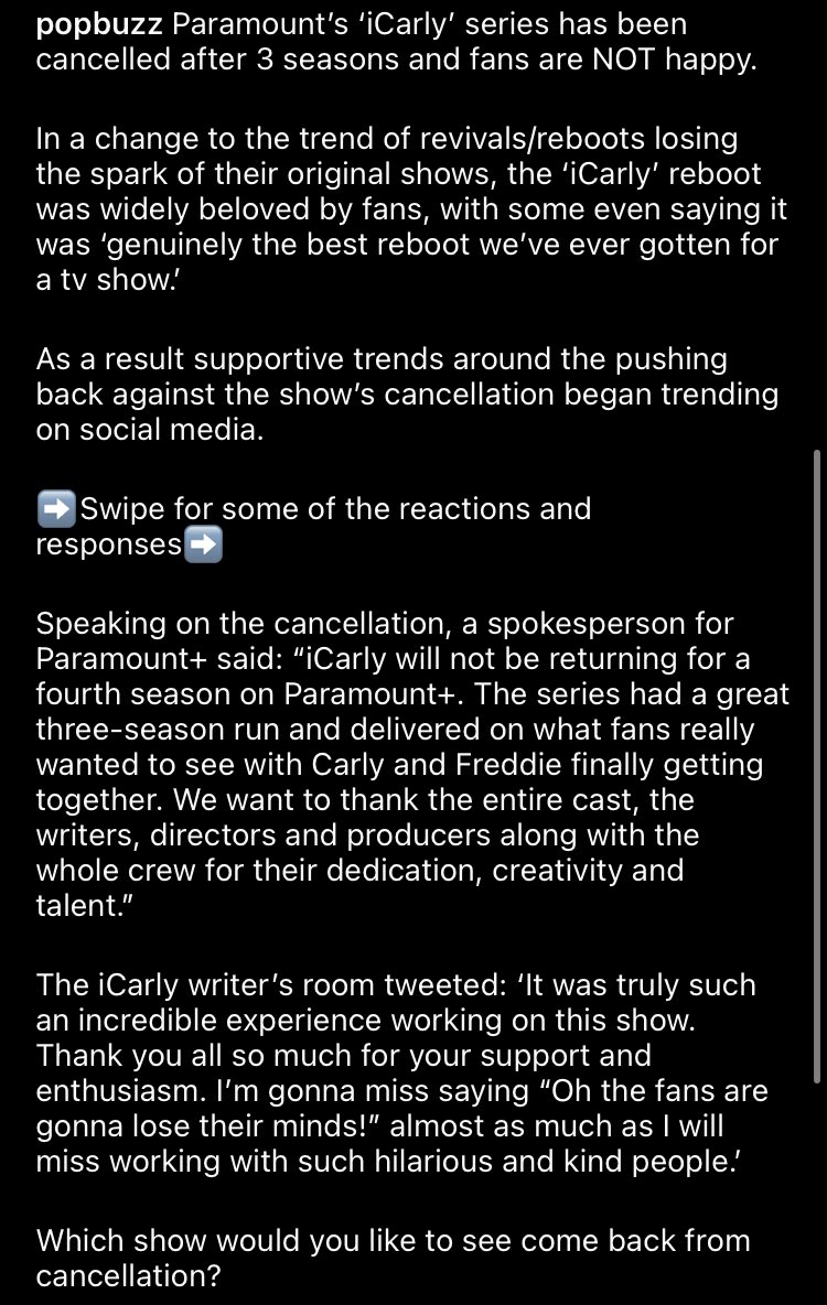 strictlycreddie's tweet photo. we’re not giving up! #saveicarly

@paramountplus @BrianRobbinsTV @thomasryan https://t.co/RXlp3b2ChC