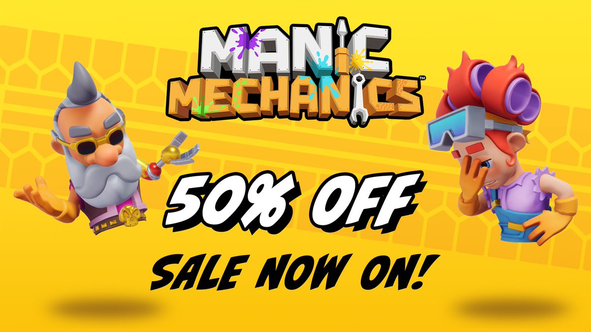 4J Studios (@4jstudios) on Twitter photo Fancy a shot of motor-based, couch co-op chaos? Like a bargain? Live in Europe (or Australia)? Then check out <a href="/NintendoEurope/">Nintendo of Europe</a>'s Indie Gems Sale, where you'll find #manicmechanics at (a half-decent) 50% off until Sunday, October 15th. Fancy a shot of motor-based, couch co-op chaos? Like a bargain? Live in Europe (or Australia)? Then check out <a href="/NintendoEurope/">Nintendo of Europe</a>'s Indie Gems Sale, where you'll find #manicmechanics at (a half-decent) 50% off until Sunday, October 15th.
