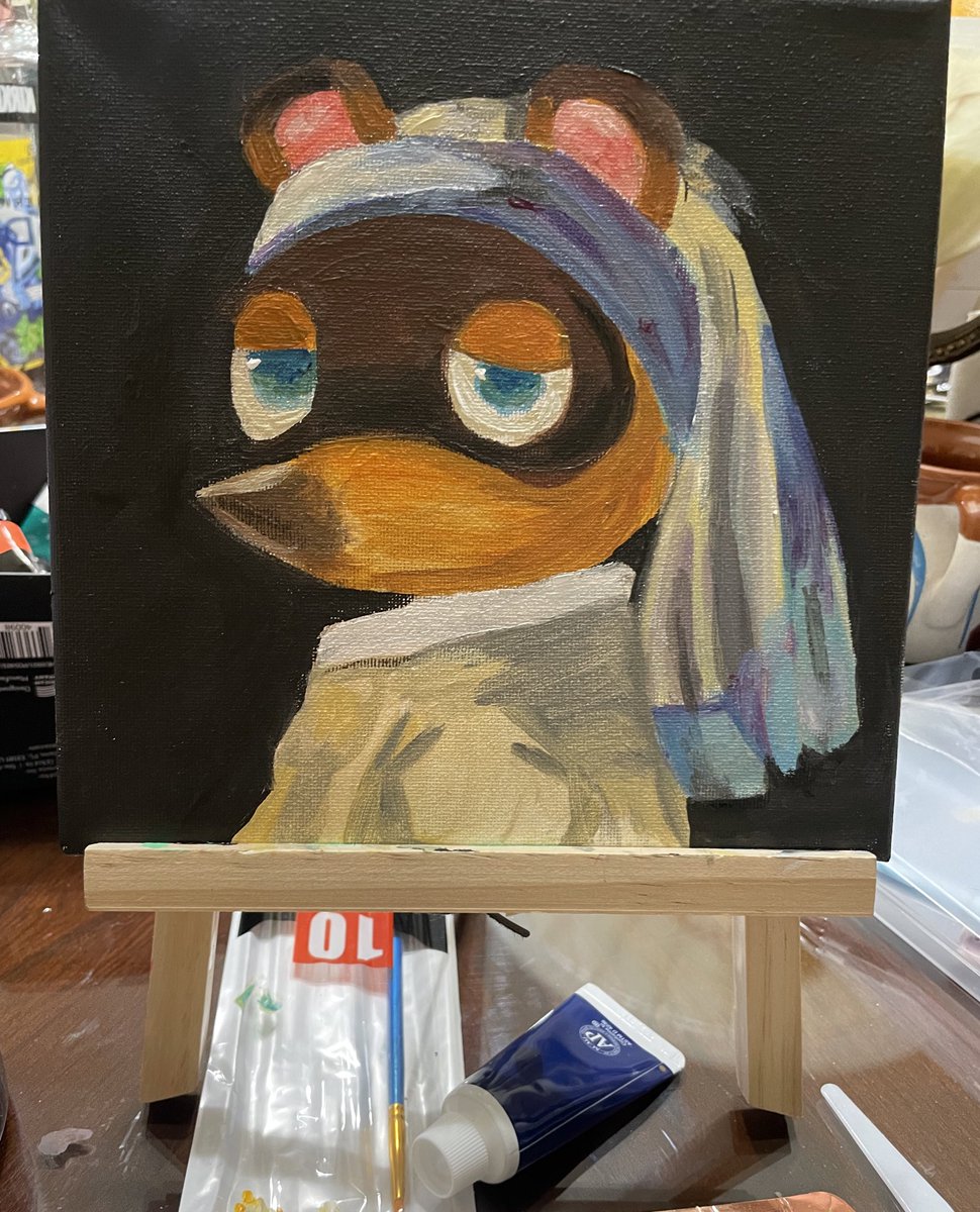Loll you guys like my Tom Nook painting 😂 https://t.co/hn2iwywHxh