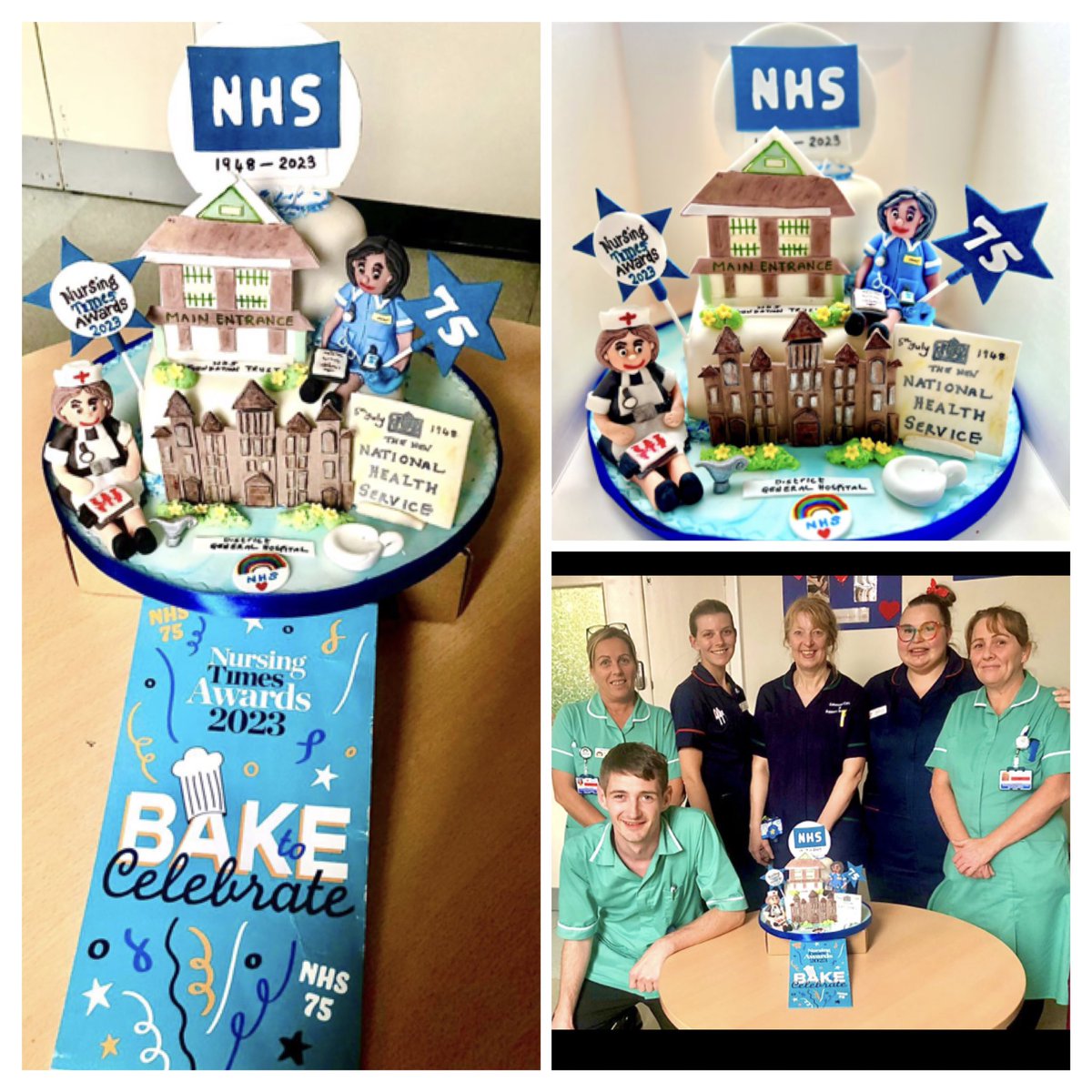 NHS Birthday Cake Challenge #NTAwards Happy Birthday NHS #NHS75 @NursingTimes @EnhancedCareRBH @boltonnhsft