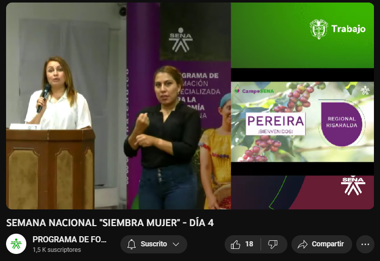 ConacedSena's tweet photo. #EnVivo🛑 Acompáñanos En la #SemanaNacionalPFCE, hoy desde #PereiraCiudadSinPuertas #MujerCampesina del @SENAComunica
#SENAConLasEmpresas @SENAComunica 

Conéctate🔗 https://t.co/Ntrbelfy8u https://t.co/vVmBmrB4hT