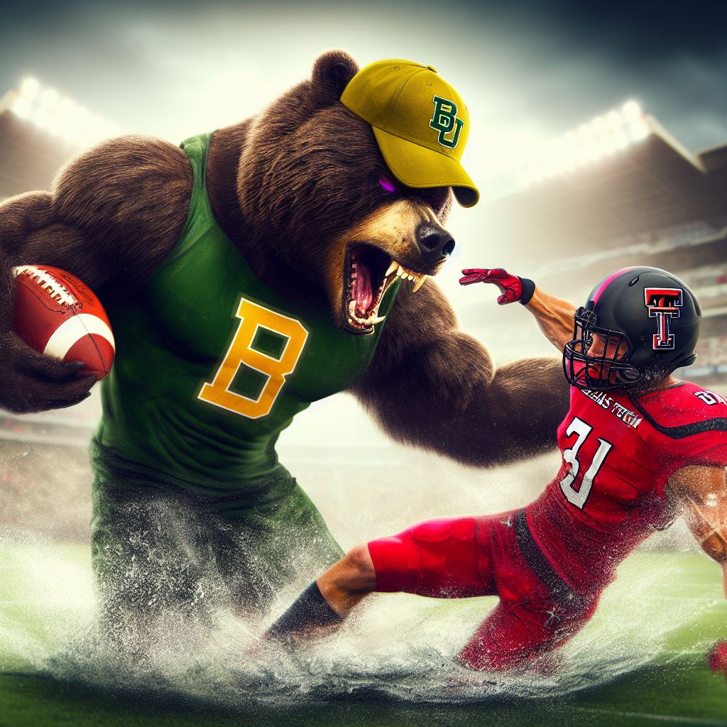 TreyMorris's tweet image. Fun with Bing Create...

@BUFootball vs Texas Tech Edition.

#SicEm 
#SicTech