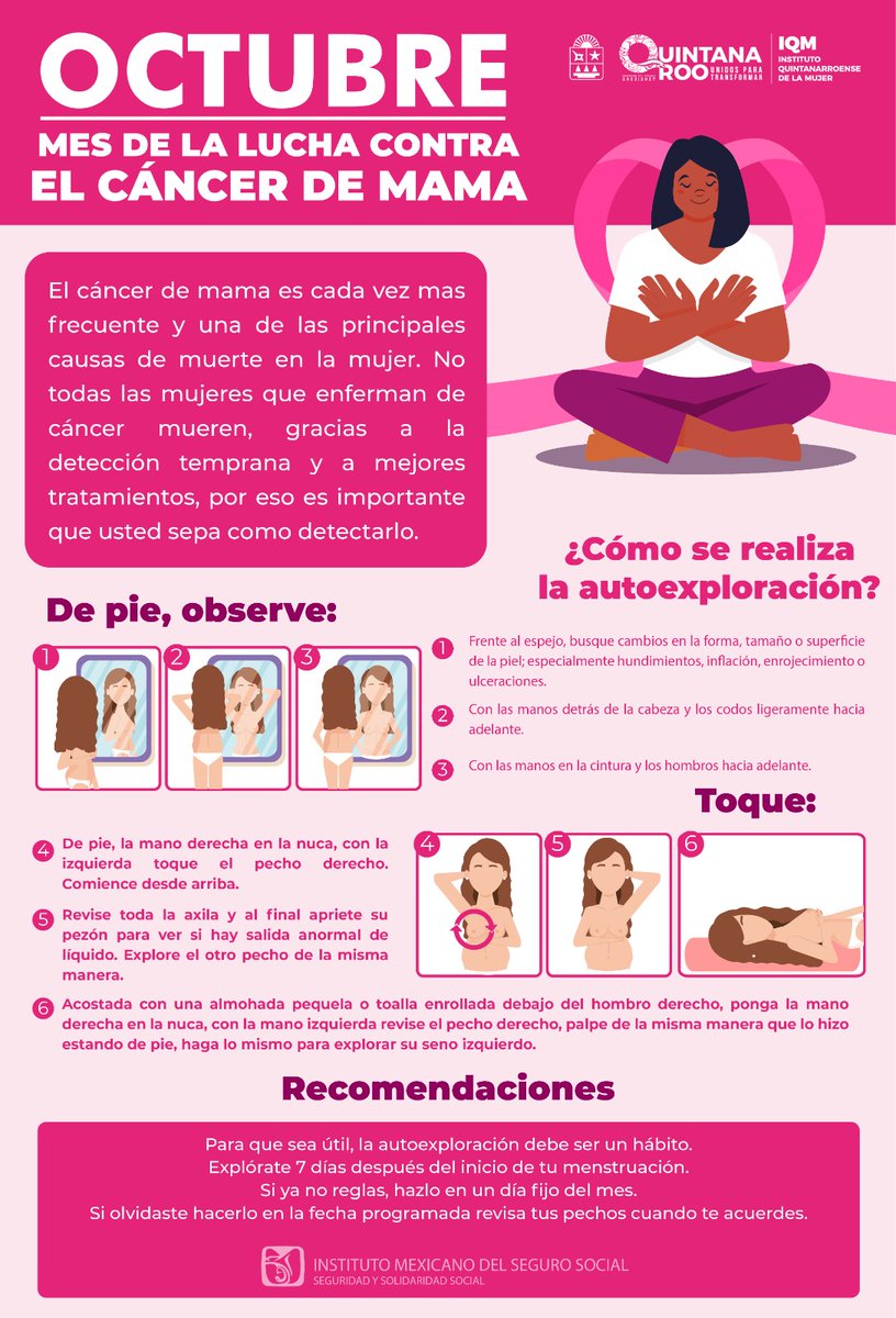 #MesRosa, una fecha para recordar la importancia de la autoexploración.

Recuerda que la detección temprana hace gran diferencia ¡explórate! ¡infórmate!
#YaToca
#TocaVivir