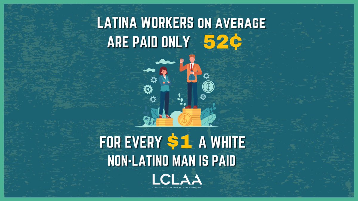 #Trabajadoras earn only 52¢ for every $1 a white, non-Latino man earns

#LatinaEqualPay is about celebrating working Latinas and ensuring Trabajadoras are paid what they are worth! 💪