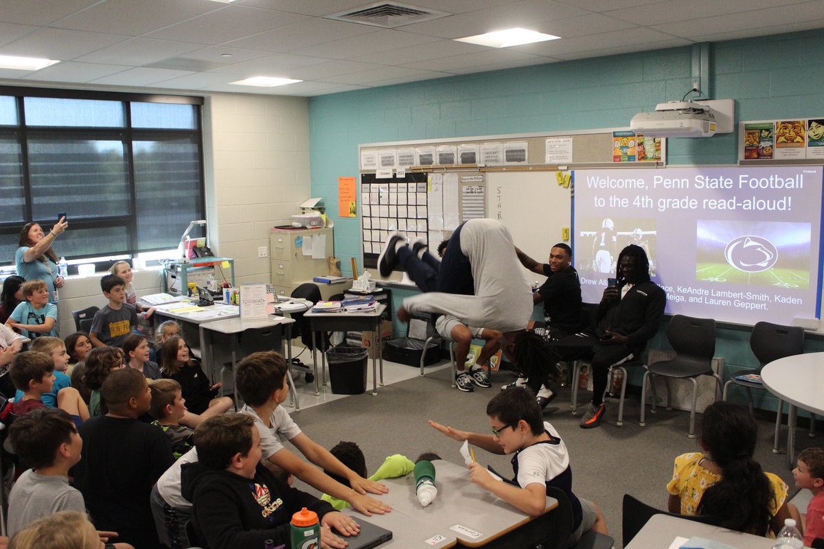 Books, big smiles and even some backflips with our 4th grade friends at Spring Creek Elementary