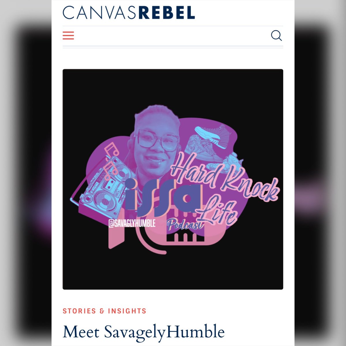 IssaHKLPod's tweet image. Cheers 🥂 To My 3rd Feature &amp;amp; Many More!! Check It Out!!

canvasrebel.com/meet-savagelyh…