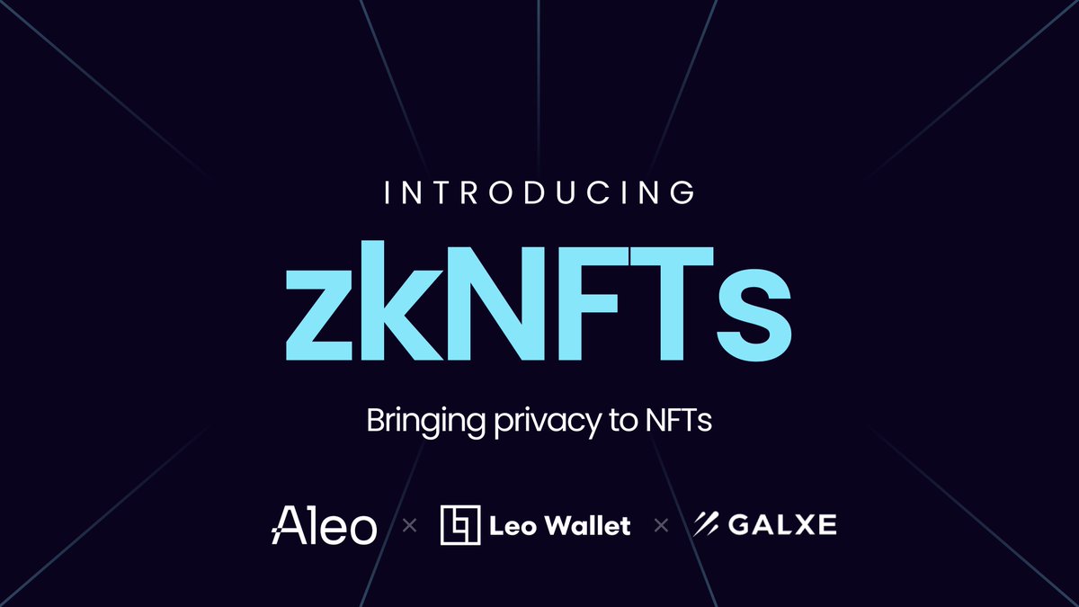 🔥 The #zkNFT Campaign is back! 🔥 To celebrate the launch of Private NFTs on @AleoHQ we are giving away 50 Privacy Pride NFTs!🎉 Click here to learn more 👉 link.leo.app/zkNFTs. Powered by @Galxe