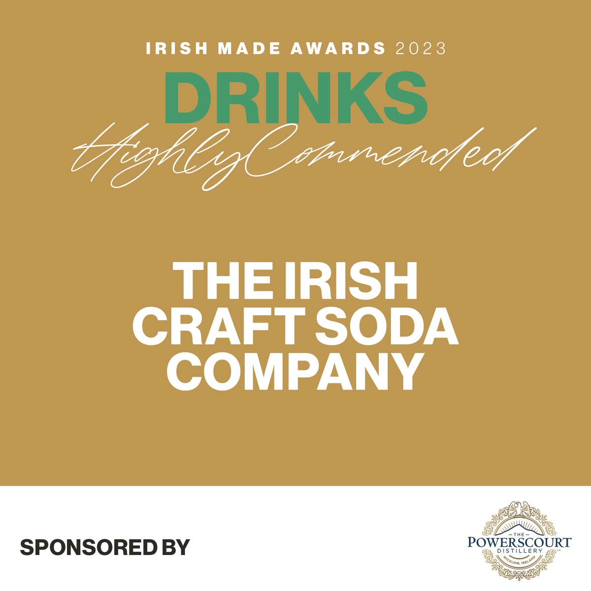 Irish Country Magazine (@irishcountrymag) on Twitter photo Massive congratulations to <a href="/foxesbowwhiskey/">Foxes Bow Whiskey</a> which has just been announced as the winner of the Drinks Category at the Irish Made Awards 2023, sponsored by <a href="/PowerscourtDist/">Powerscourt Distillery</a>
Highly commended in this category is <a href="/irishcraftsoda/">Irish Craft Soda</a> Massive congratulations to <a href="/foxesbowwhiskey/">Foxes Bow Whiskey</a> which has just been announced as the winner of the Drinks Category at the Irish Made Awards 2023, sponsored by <a href="/PowerscourtDist/">Powerscourt Distillery</a>
Highly commended in this category is <a href="/irishcraftsoda/">Irish Craft Soda</a>