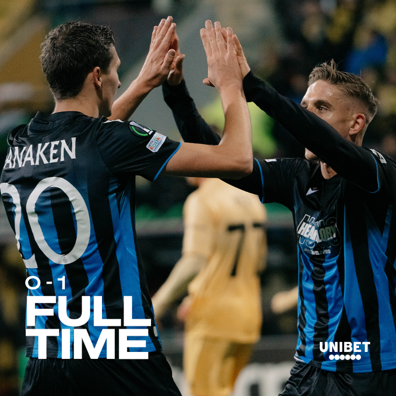 ClubBrugge's tweet photo. Taking the three points home. ๐๐๐ค #BODCLU #UECL